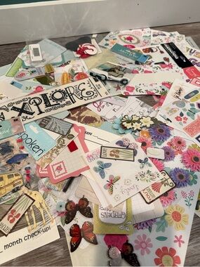 Assorted Jolees, Soft Spoken and more Scrapbooking Embellishments - Multi-Color